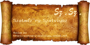 Szatmáry Szalviusz névjegykártya